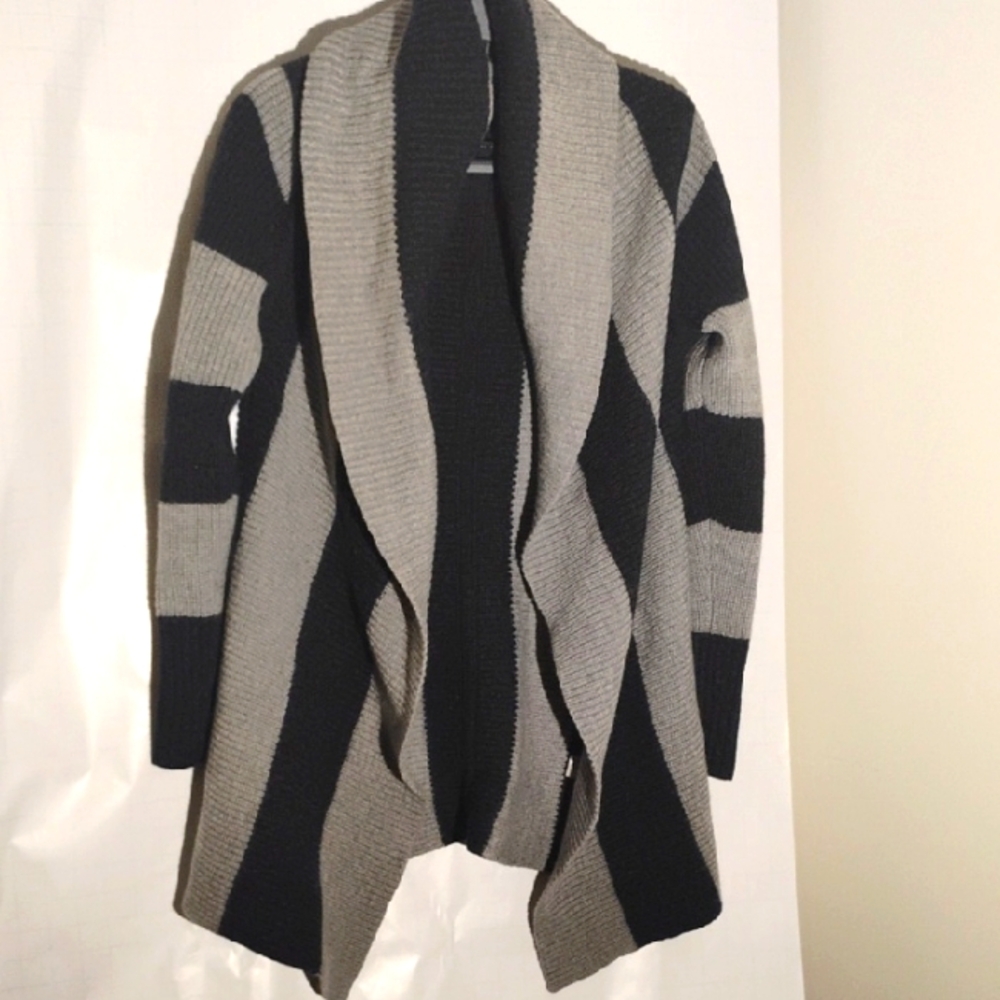 NWOT Banana Republic Gray Open Front Cardigan 100% Merino Wool Size Small